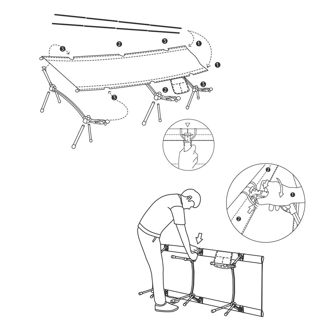 Amazon.co.jp: Naturehike 折り畳み式アルミベッド 軽量版耐荷重 150kg